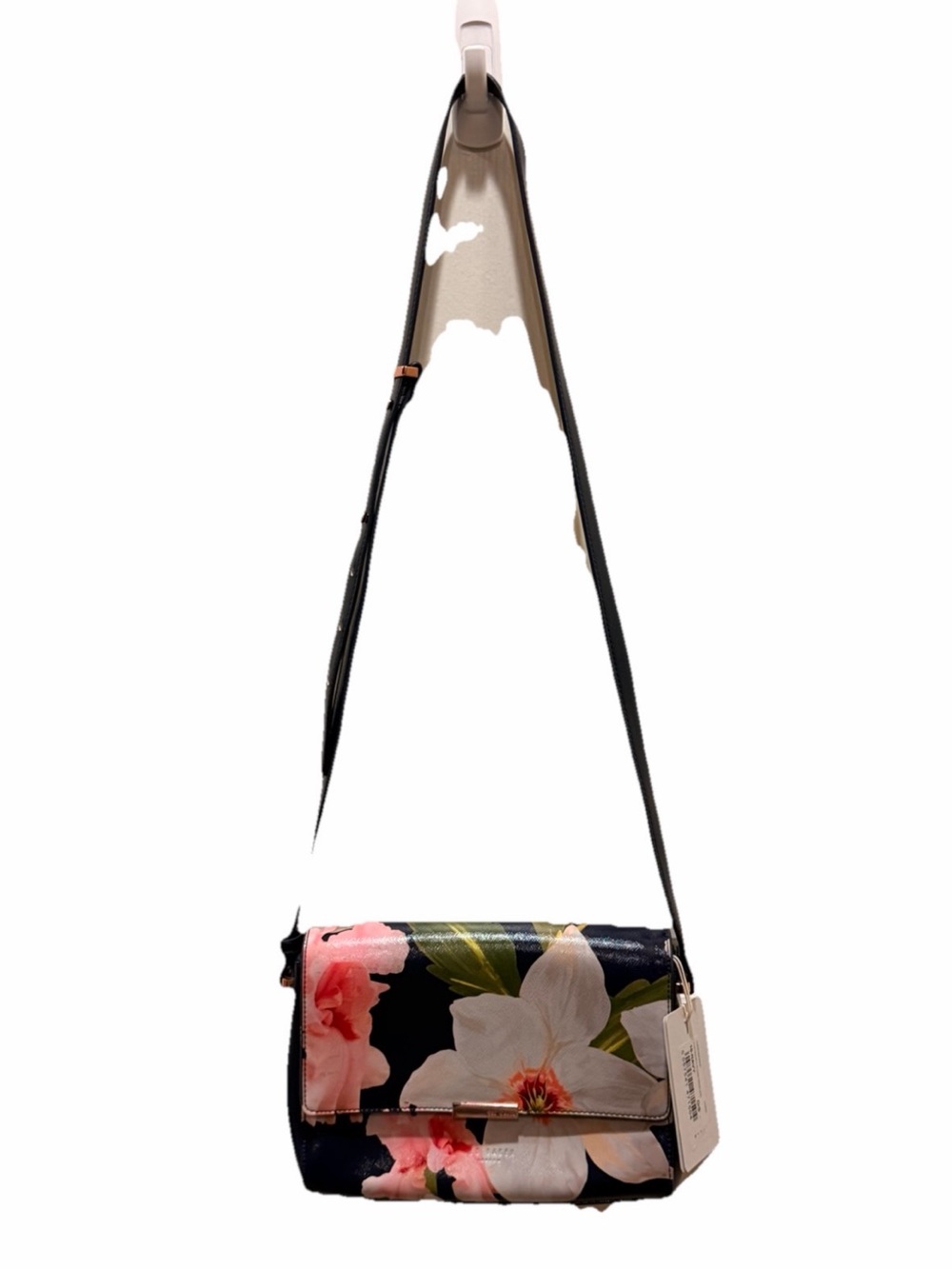 Ted Baker Navy Floral Crossbody with Pink & White Flowers